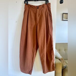Girls of Dust British Worker Pants Cotton Linen in Chipmunck
